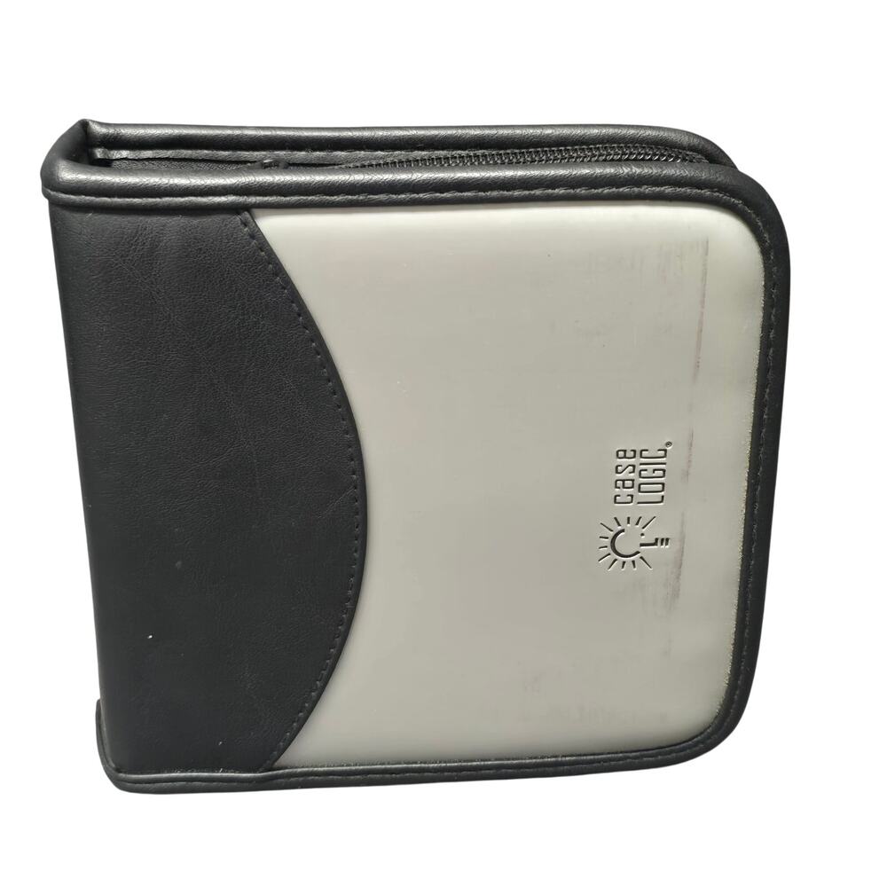Case Logic Silver & Black CD Carrying Case Holds 24 DVD CD Music Movies